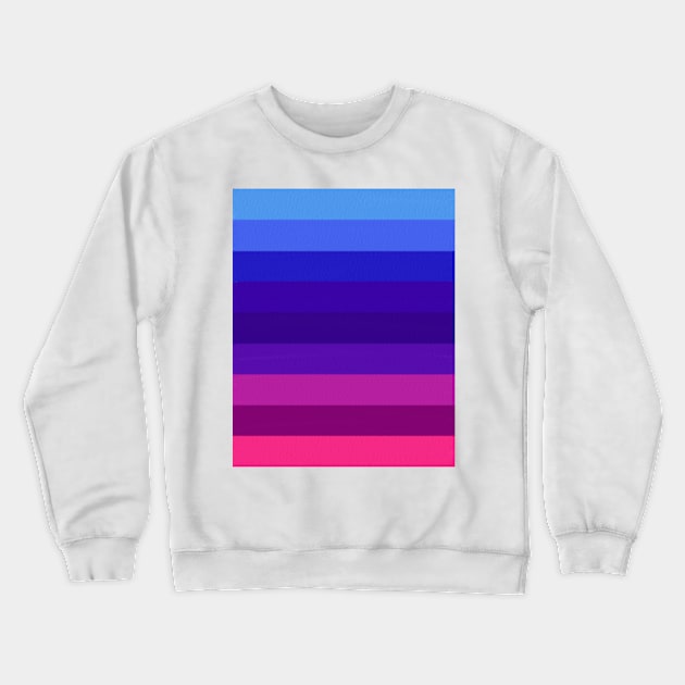 Vibrant blue purple stripe watercolor artwork Crewneck Sweatshirt by Doodle Intent